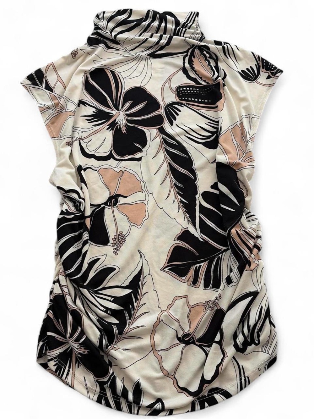 Y2K Slinky Floral Mock Neck Tank Top
